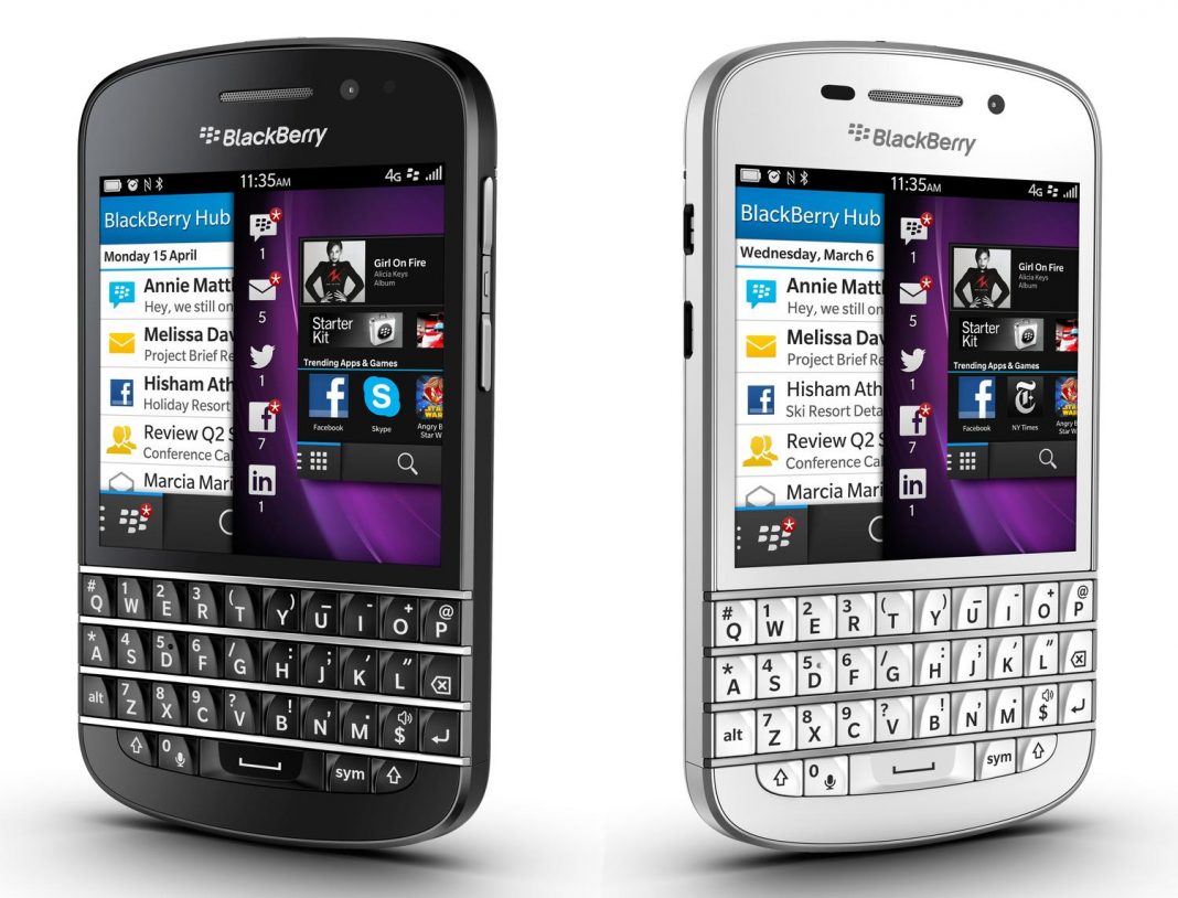 telefon biznesowy BlackBerry Q10 czarny i bialy
